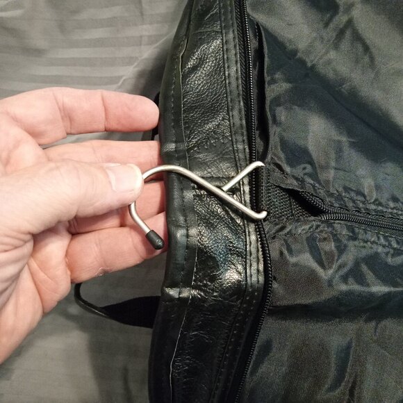 Patchwork Leather Garment Bag with embroidered Dallas Dance Festival Logo - Picture 9 of 14